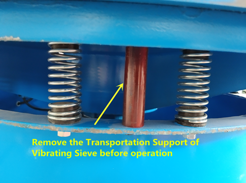 About the Transportation Support of Vibrating Sieve